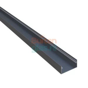 Glasopvang (U-profiel) voor een 4 spoor antraciet (RAL 7016)
